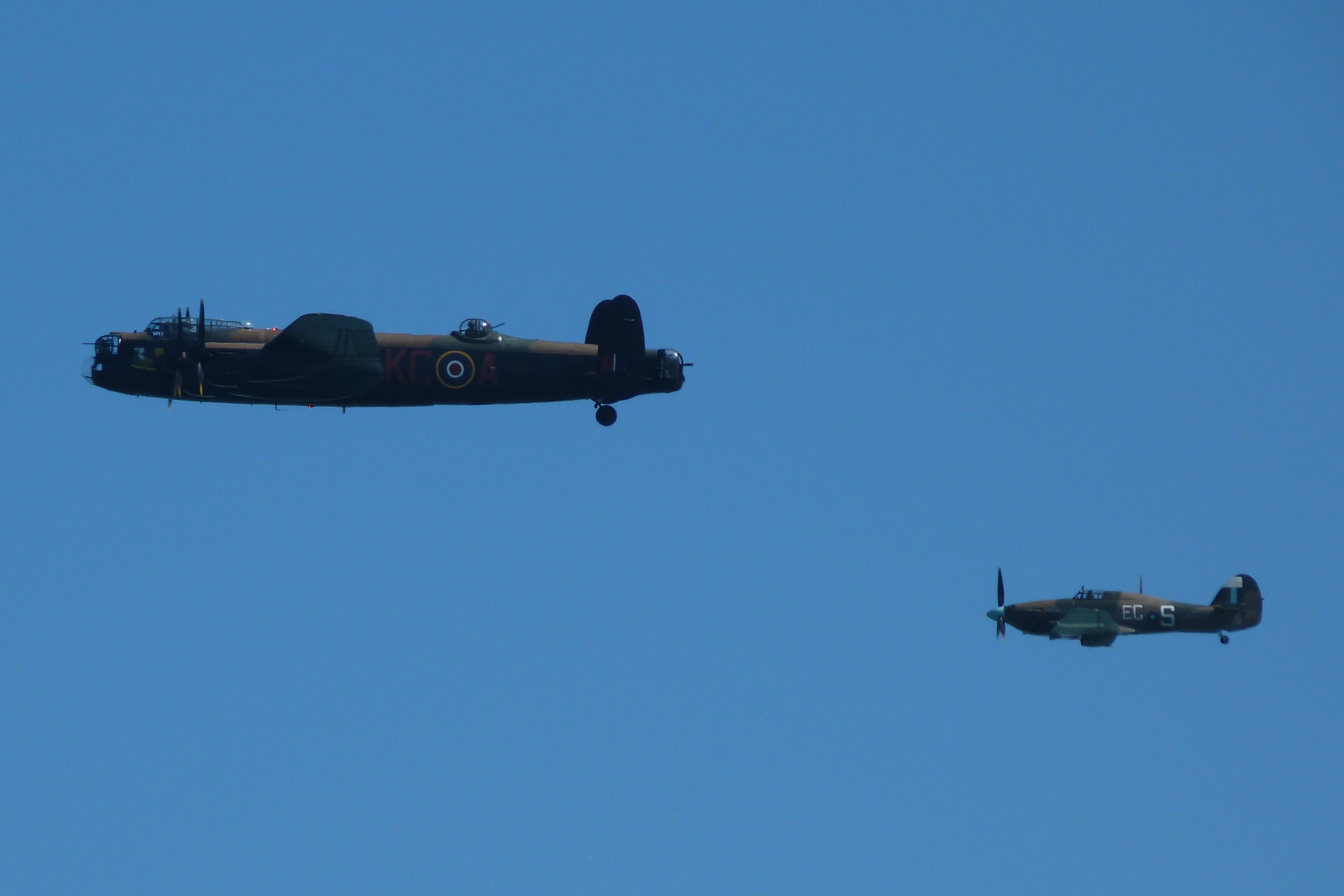 Battle of Britain Memorial Flight aircraft 4 — Spitfire, Hurricane, Lancaster and Dakota